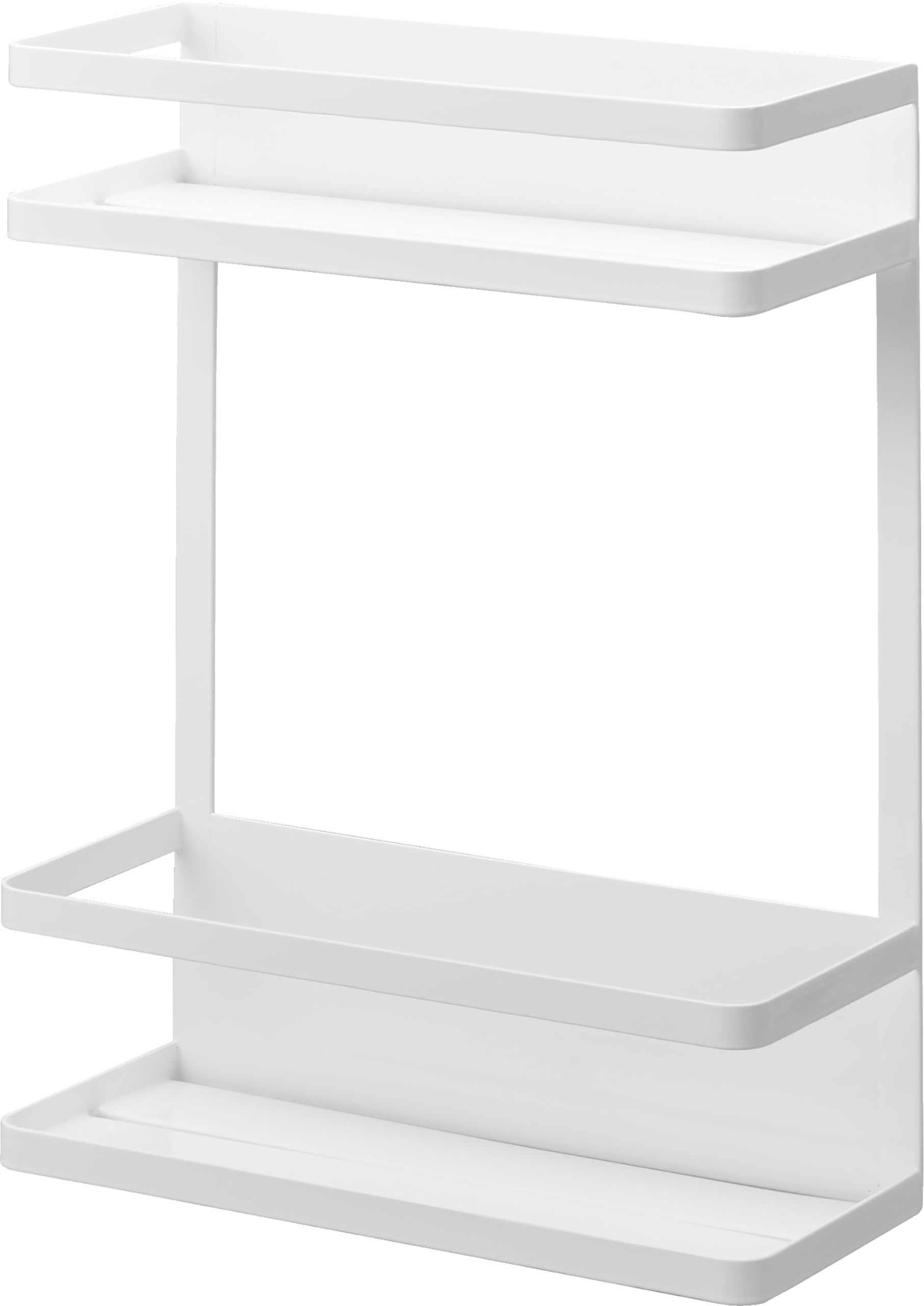 Yamazaki (Yamazaki) Washing Machine Side Magnetic Storage Rack, 2-Tier, White, W