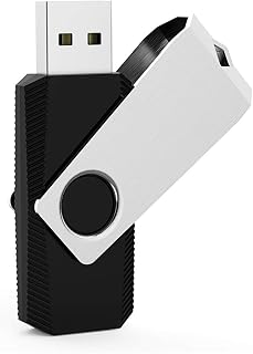 Aiibe 64 GB Flash Drive, USB Stick Thumb Drive Memory Stick USB 2.0 Black | Foldable USB Flash Drive, Suitable for the Office and Home, Compatible with Desktop Computers, Laptops, TV