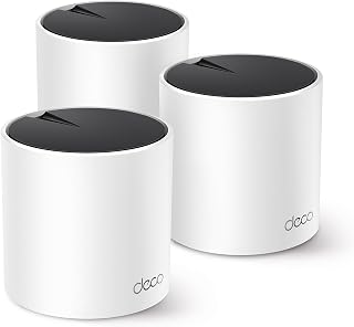 TP-Link Deco X55 Pro AX3000 Whole Home Wi-Fi 6 Mesh System, 3-Pack | Coverage up to 6500 Sq.Ft & up to 150 devices, 2x2.5G WAN/LAN Ports, 4 Streams, Wired Ethernet Backhaul, Ideal 1Gig+ Internet