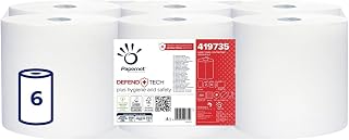 Papernet Defend Tech 6 Rolls of 2 Ply Towels | (419735), 115 m each, 330 pure cellulose tears per roll, 19.7 x 35 cm, anti-bacterial formula in packaging