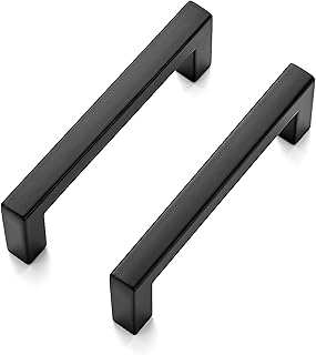 Ravinte Matte Black Cabinet Handles Solid Cabinet Pulls, 3 Inch CC, 30 Pack | Zinc Alloy, Slim Square Bar Grip, Smooth Drawer Pull Feel, Kitchen Cabinet Update, For Cupboards, Dressers, Drawers, Hardware