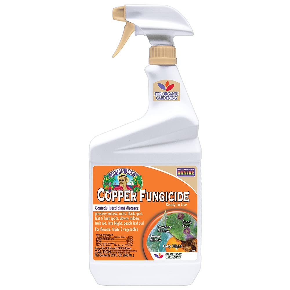 Bonide Captain Jack's Copper Fungicide, 32 oz Ready-to-Use Spray for Organic Gar