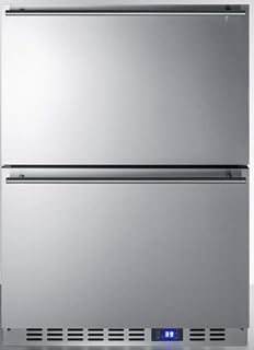 Summit 24" Two Drawer Refrigerator, Stainless Steel - FF642D | 4.26 cu.ft. Capacity, Built-in, Panel Ready Capable* *Panel not included