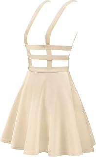 Allegra K Women's Pleated Overall Halloween Gothic 2025 Elastic Waist Kawaii A-Line Braces Suspender Skirt