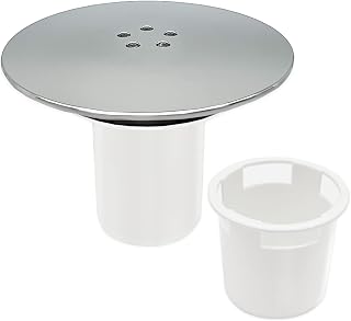 Shower Drain Cover Replacement, 90mm/115mm High Flow Shower Plughole Cover Chrome, Shower Waste Trap Cover, Removable Top Fitting Cap Parts, Plug Hole Cover for Shower Drain Outlet