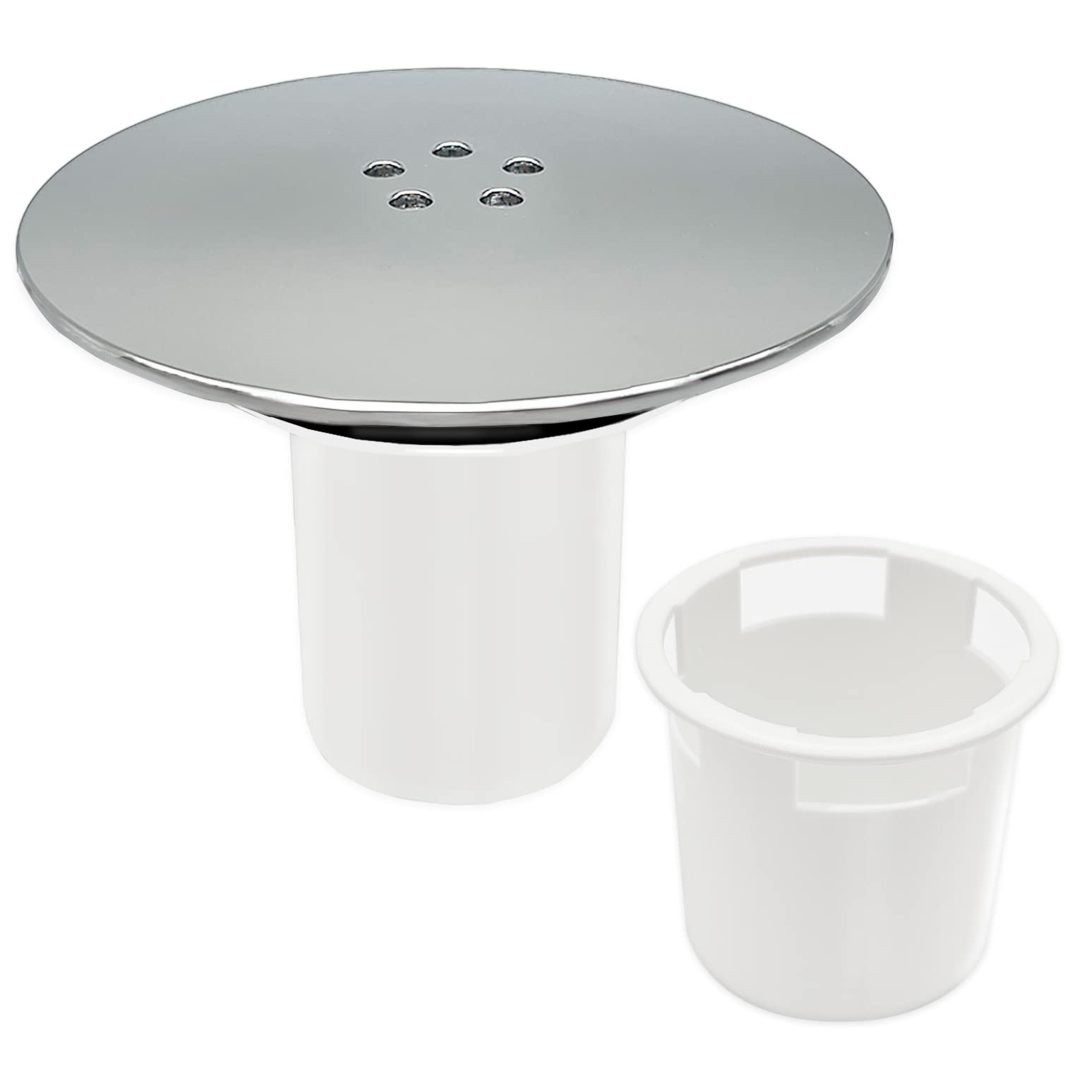 Shower Drain Cover Replacement, 90mm/115mm High Flow Shower Plughole Cover Chrom