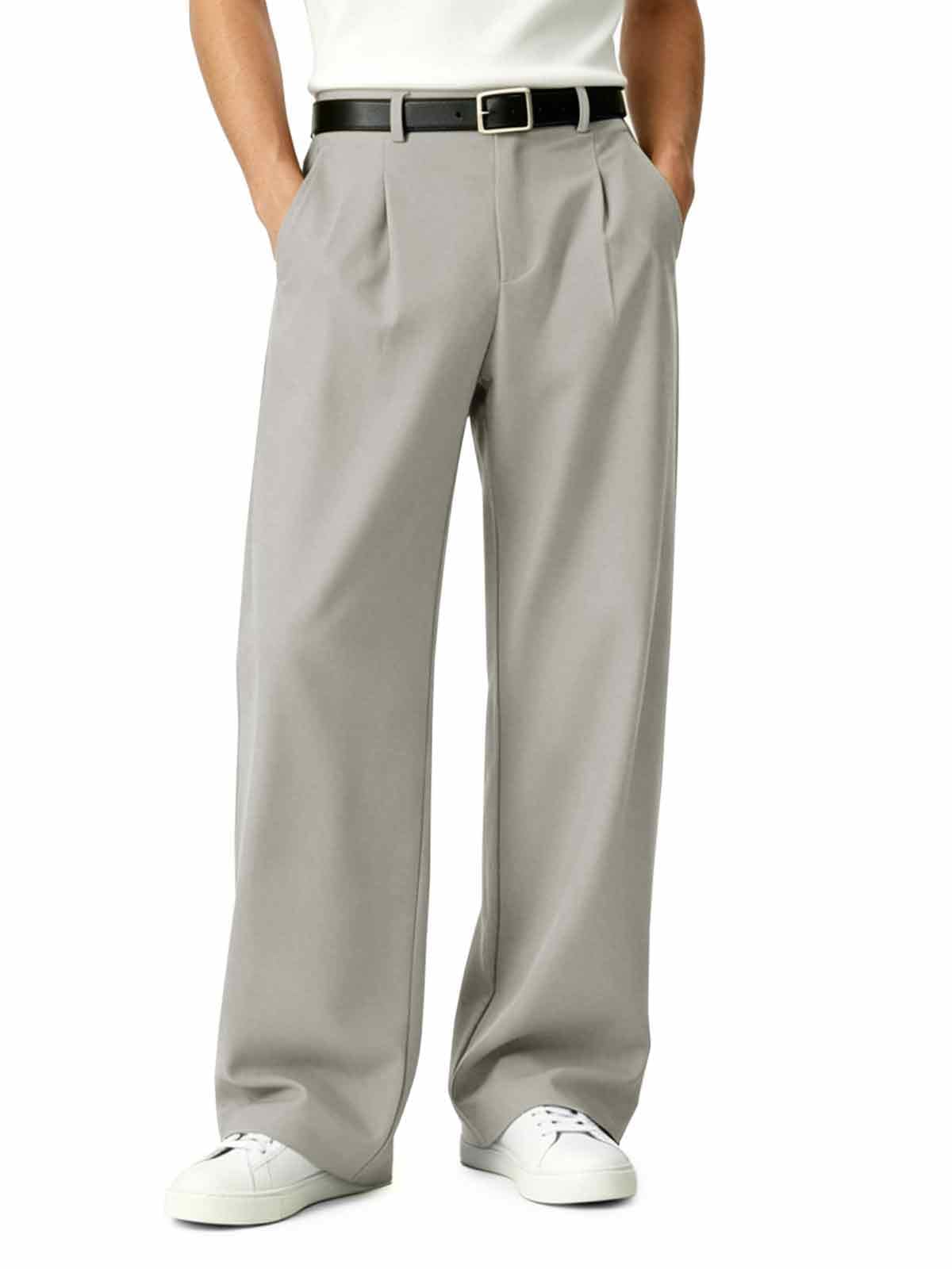 Runcati Men's Wide Stretch Chino Pants