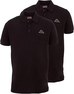 Kappa - Men's Polo Shirt "VENIST" 2 Pack M - 5XL Logo Printed Short Sleeve Polo Shirt for Sports, Leisure and Office