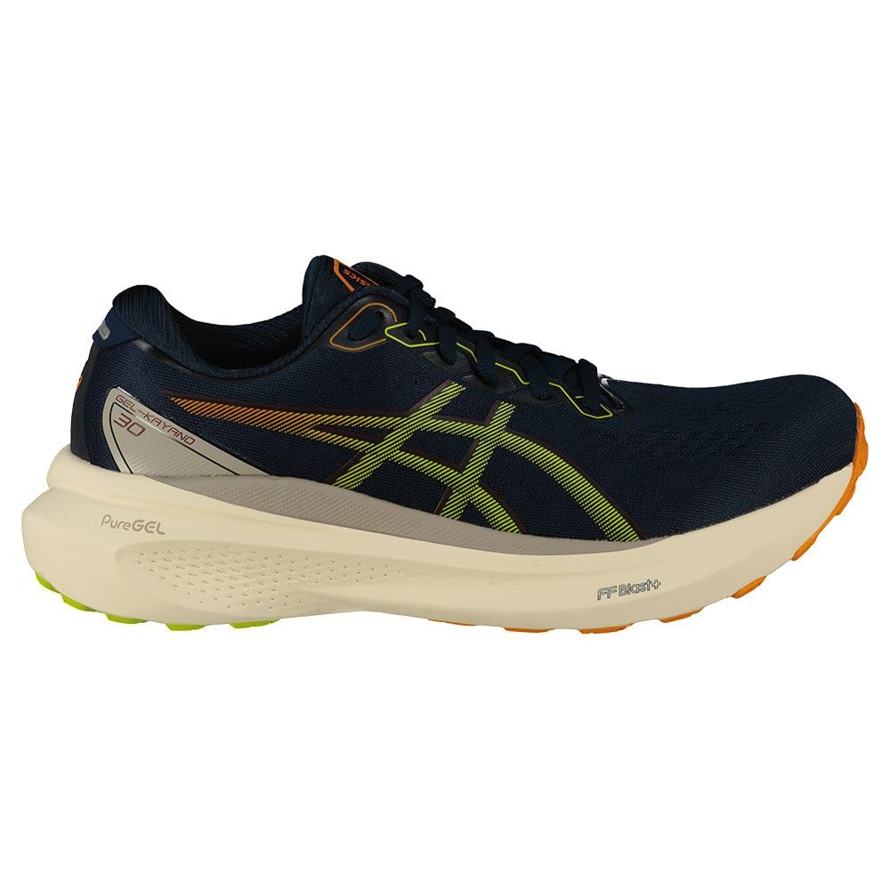 ASICS Kayano 30 Men's Running Shoes Blue White, French Blue Neon Lime, 41.5 EU