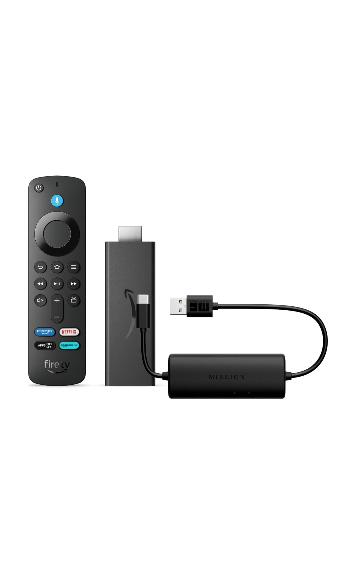 Amazon Fire TV Stick 4K Select (newest gen) and Made for Amazon USB Power Cable
