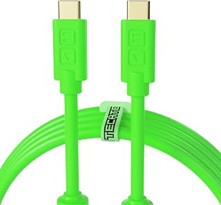DJ TechTools Chroma Cable – USB-C to USB-C Cable | 100W Power Delivery, 10Gbps, 4K60, Ferrites & 56k? Resistor | Audio-Optimized, Color-Coded with Cable Tie | Green 3.2ft (1M) Straight