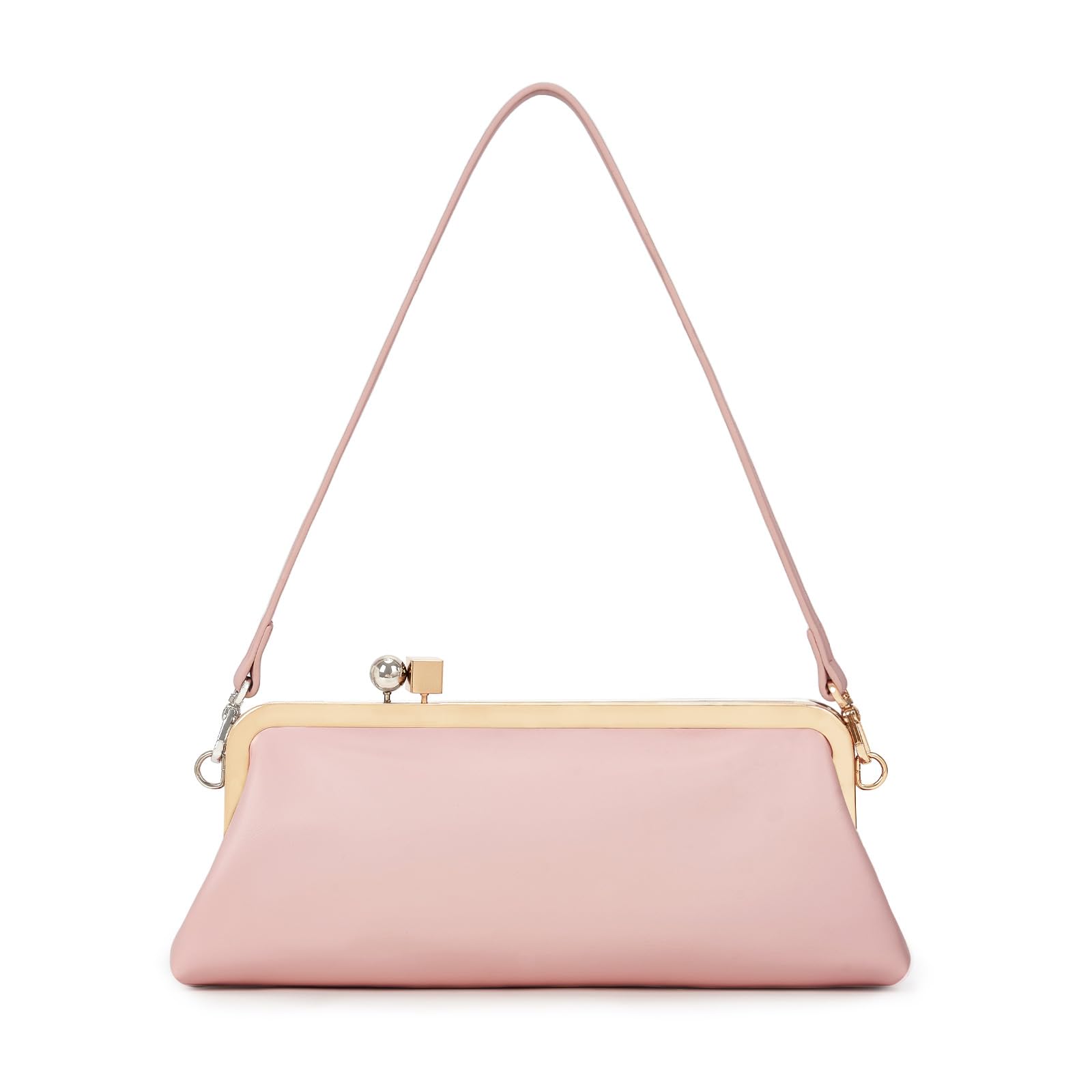 Kisslock Purse Shoulder Bag for Women Elegant Kiss Lock Handbag Evening Clutch P