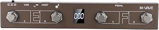 USB For MIDI Footswitch Controller With 4 Buttons For M-VAVE Chocolate Plus, Rechargeable Battery Up To 12 Hours, Metal Pedal, Compact Size For Live Shows And Music Production(Brown)