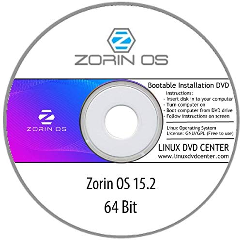 Zorin OS Desktop Live 15.2 "Core" (64Bit) - Bootable Linux Installation DVDs