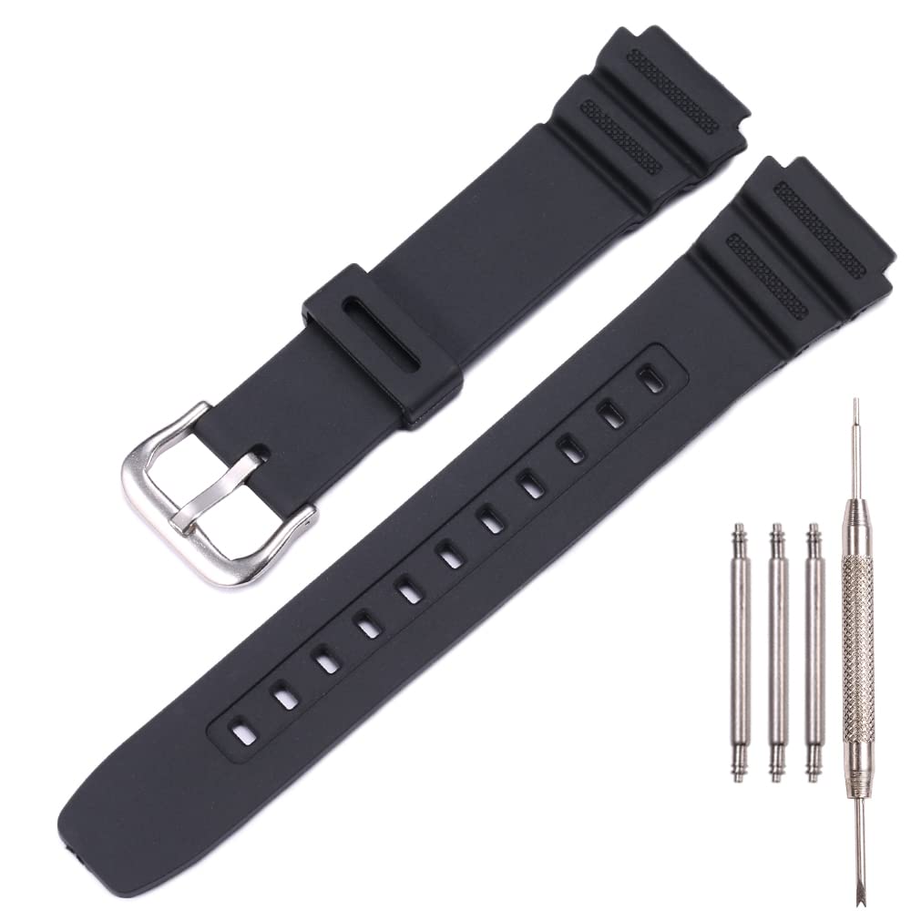 Resin Watch Strap Compatible with Casio AE-1300 AE-1200 F-108 W-216H AE-1000w SG
