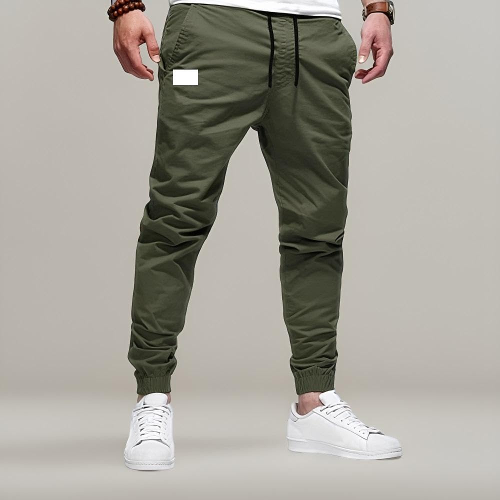 Men's Joggers Casual Lightweight Elastic Waist Drawstring Hiking Chino Pants Men