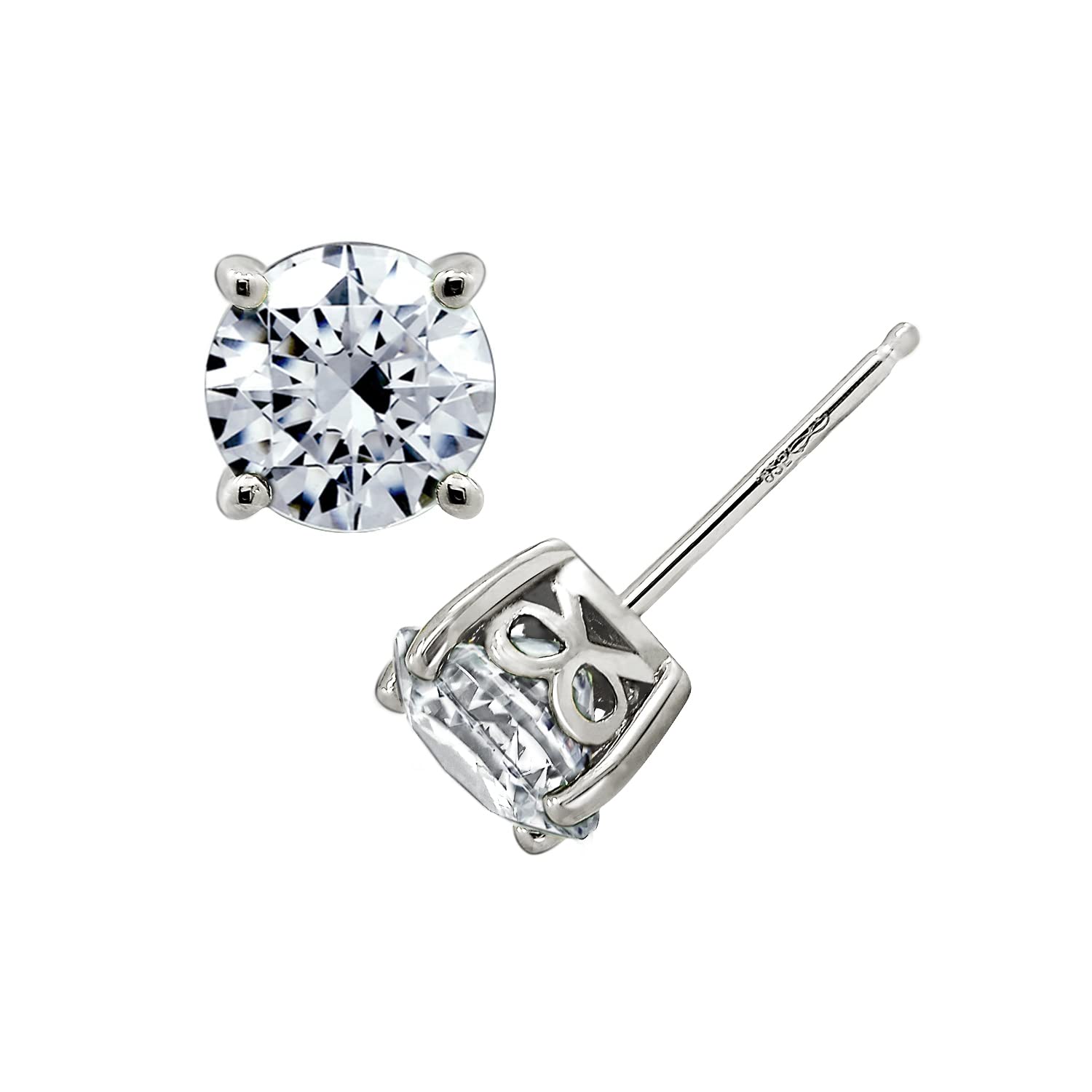 Amazon Essentials Yellow Gold Plated, Platinum or Rose Gold Plated Sterling Silv