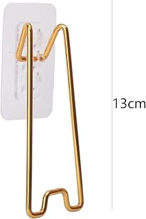 Adhesive Picture Frame Bracket Metal Photo Easel Back Self-Adhesive Picture Display for Picture Frames 7.1"-10.25" Tall (Gold, Small)