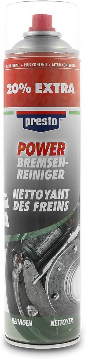 presto Power Brake Cleaner 600 ml - Spray Jet Cleaning Spray | Removes oil, grea