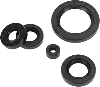 5 Pcs Motorcycle Oil Seals,Rubber Crankshaft Oil Seal Set for Upright Engines ATV Go Kart Quad Pit Dirt Bike