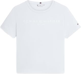 Tommy Hilfiger Women's Short-Sleeved T-Shirt New Crew Neck Tee Slim Fit