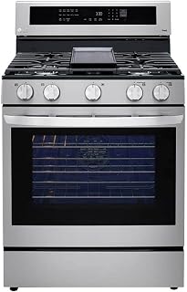 LG 5.8 cu. ft. Smart Wi-Fi Enabled True Convection InstaView Gas Range Oven with Air Fry in Printproof Stainless Steel