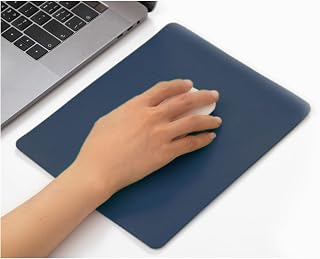 Leather Mouse Pad Non-Slip Washable Waterproof Computer Mouse Pad (Dark Blue)