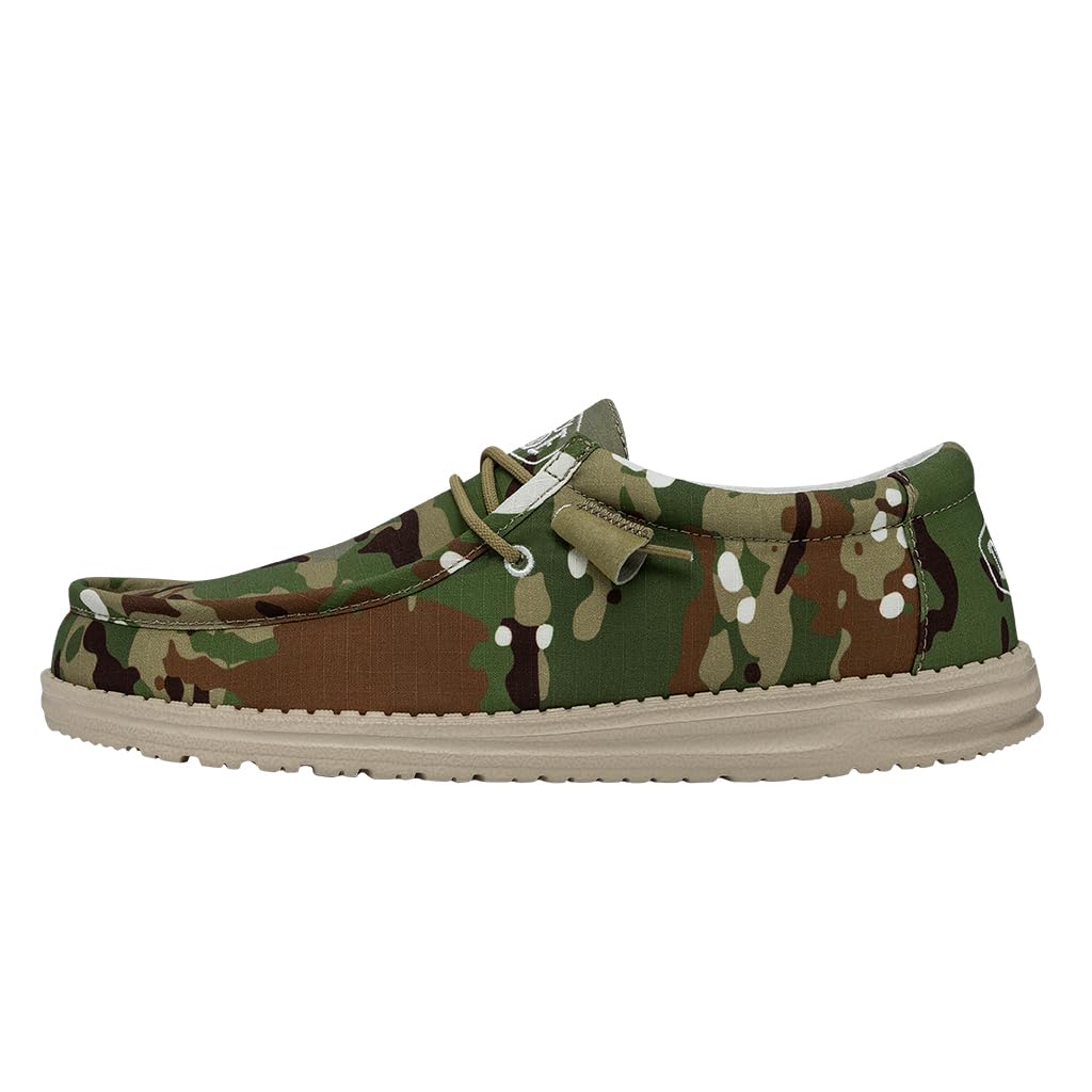 HEYDUDE Men's Wally Camo | Men's Loafers | Men's Slip On Shoes | Comfortable & L