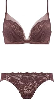 Amo Style DeepV Women's Bra & Panties Set 2 Classical Lace