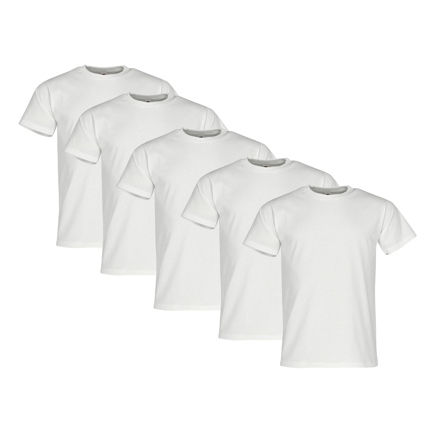 Fruit of the Loom 5er-Pack Heavy Cotton Herren T-Shirt + Web-Textilien24 Stoffbe