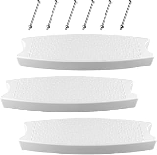3PCS 19.7" Pool Ladder Steps with 6PCS Stainless Steel Screws for Inground and Above Ground Pools,Universal Plastic Swimming Pool Replacement Ladder Steps Ladder Rung Step Swimming Pool Ladder Parts