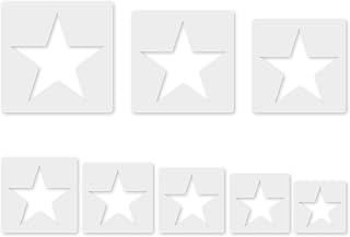 Star Stencil, 8 Pcs Different Size Star Stencils, Stars Template Stencil, Large Stencil for Spray Painting, Painting Template for Fabric Walls Arts Paper