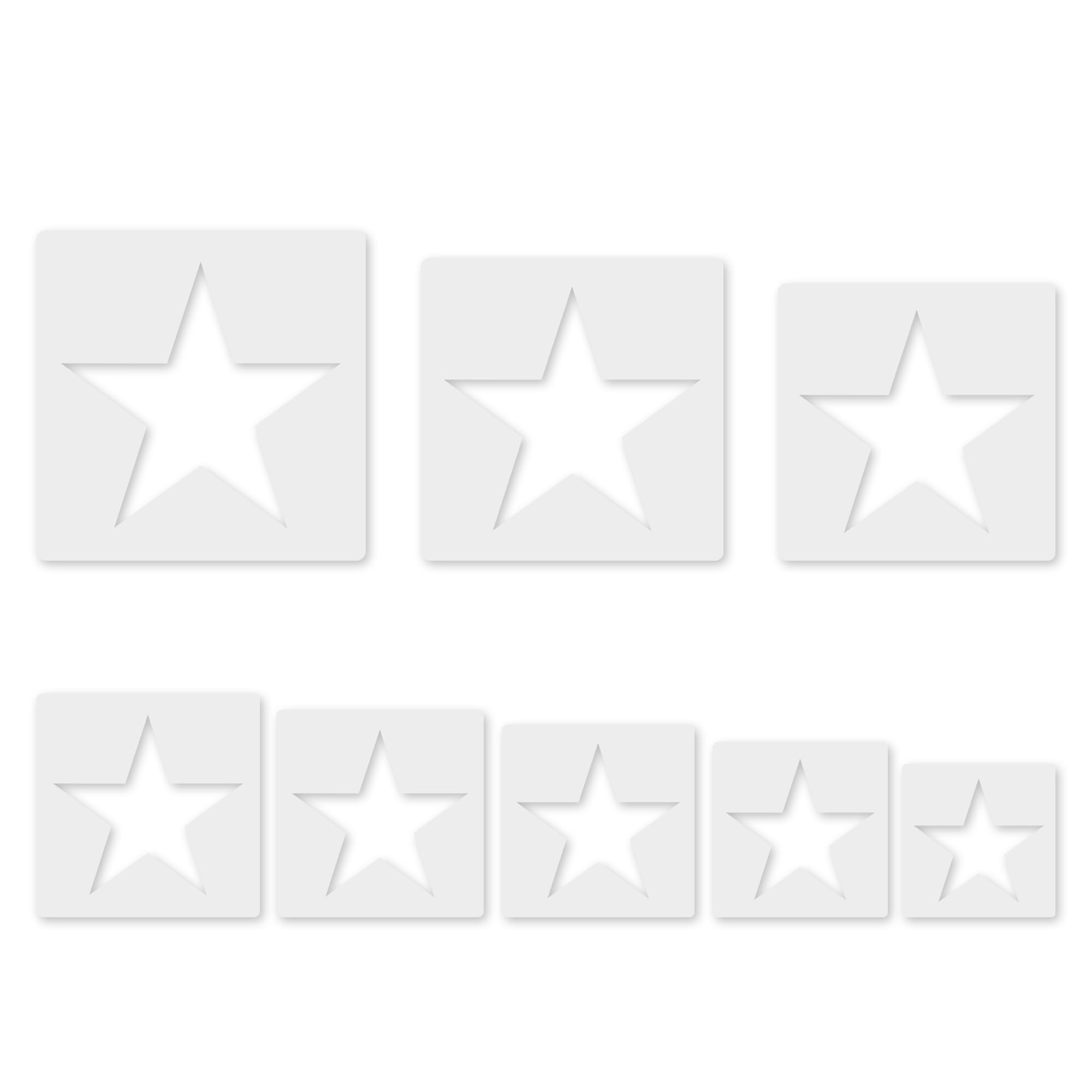 Star Stencil, 8 Pcs Different Size Star Stencils, Stars Template Stencil, Large 