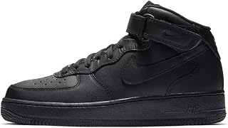 Nike Men's Air Force 1 Mid '07 Trainers, Black, 49.5 EU