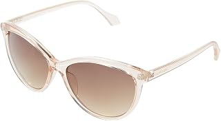 Calvin Klein Women's 501 Cat Eye Sunglasses, CRYSTAL DARK PURPLE, 58mm, 14mm, 140mm