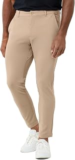 Casual Pants for Men Slim Fit Stretch Chino Tech Travel Pants Tapered