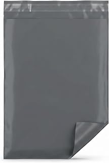 Straame Grey Postage Bags, 12x16 in, Self-Seal Opaque Poly Mailers, 25 Pack | Water-resistant, tear-proof opaque material and a strong peel-and-seal strip protect clothes, books, and documents in transit