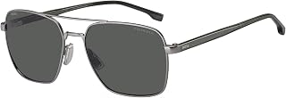 Boss Men's Sunglasses 1045/S/IT MATTE RUTHENIUM/GREY 58/17/145