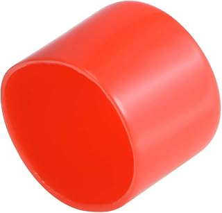 uxcell - 4 x Rubber End Caps 60mm Round ID Vinyl Screw Protectors Red