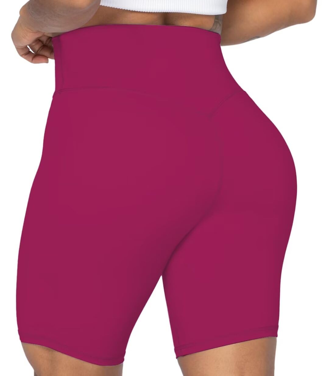 Sunzel Women's Cycling Shorts High Waist Seamless Front Yoga Workout Gym Bicycle