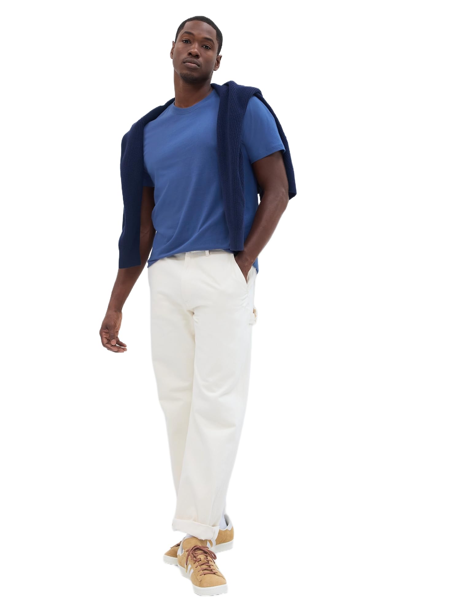 GAP Men's V-Everyday Soft Crew Stripe T-Shirt