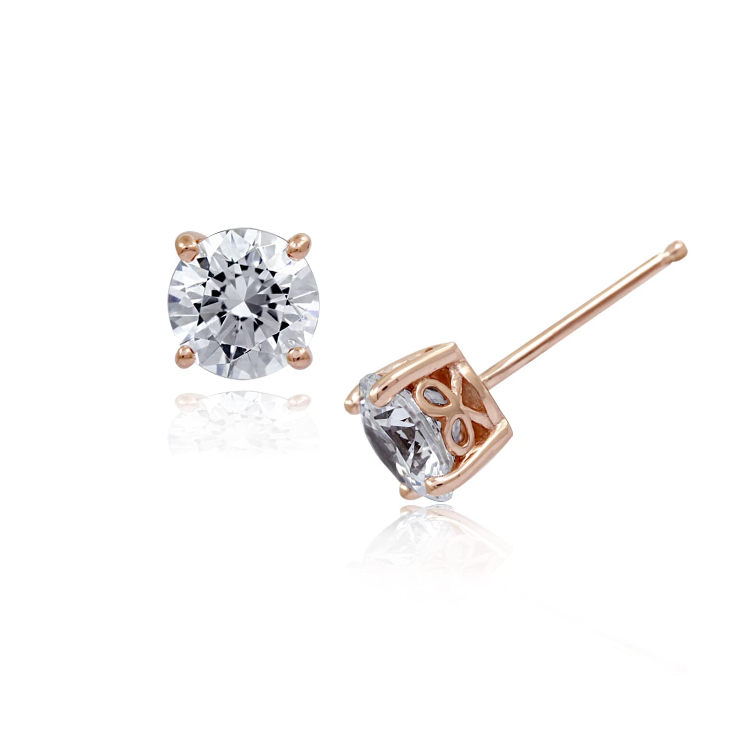 Amazon Essentials Yellow Gold Plated, Platinum or Rose Gold Plated Sterling Silv