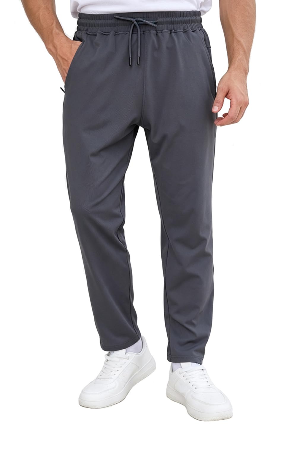 Tansozer Tracksuit Bottoms Men Joggers with Zip Pockets Running Sports