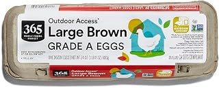 365 by Whole Foods Market, Outdoor Access, Non-GMO, Large Brown Grade A Eggs, 12 Count (1 Dozen)