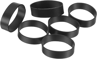100 Pcs Silicone Rubber Bands 15 x 5 mm Strong Non-Slip Cable Ties for Cord Wrapping (Black)