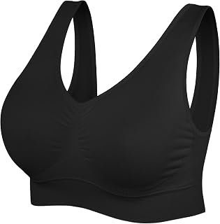 SIMIYA - Women's Classic Comfort Bra Push Up Wirefree 3 Pack Beige