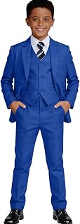 Visaccy Boys Formal Suit Slim Fit Clothing Ring Straps Outfit Tuxedo Suits Adjustable Waist
