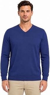 Krumba Men Cotton Oversized V-Neck Put On Sweater