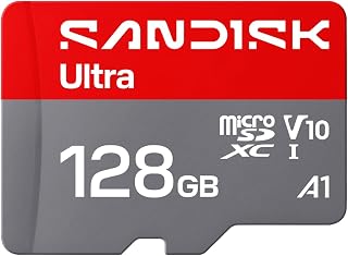 SANDISK 128GB Ultra microSD UHS-I Card - Up to 195MB/s Read Speed, Full HD Video, V10, U1, C10, A5 - SDSQUJQ-128G-GZ6MA