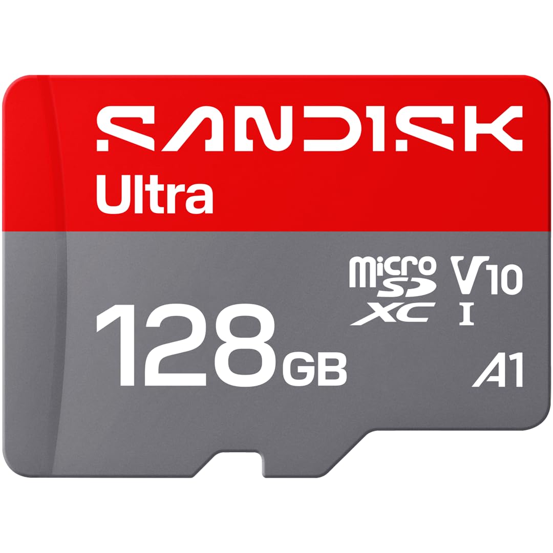 SANDISK 128GB Ultra microSD UHS-I Card - Up to 195MB/s Read Speed, Full HD Video